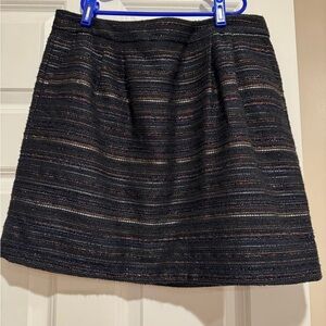 J. Crew Elegant Black Tweed Skirt